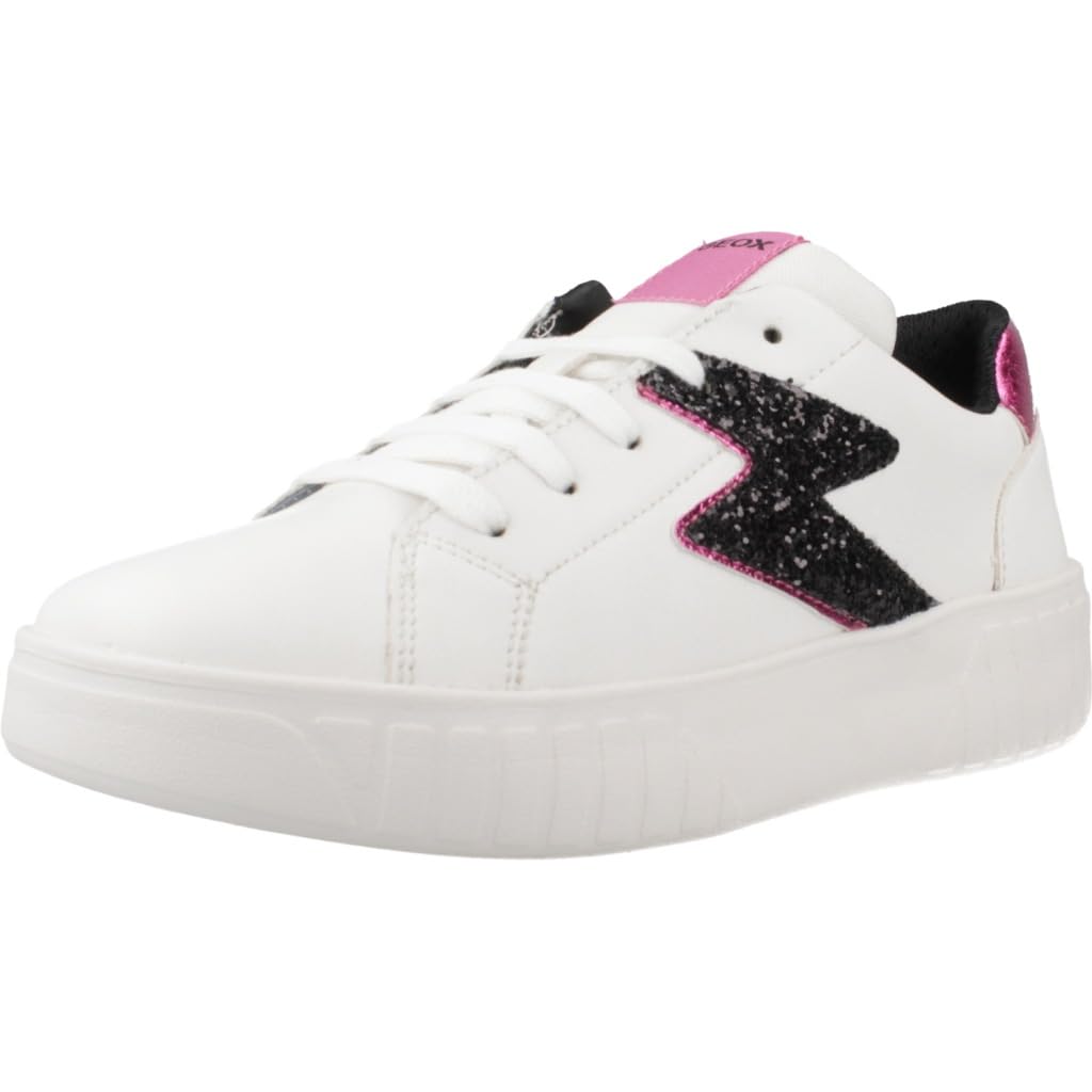 Geox J MIKIROSHI Girl A Sneaker, White, 1.5 UK