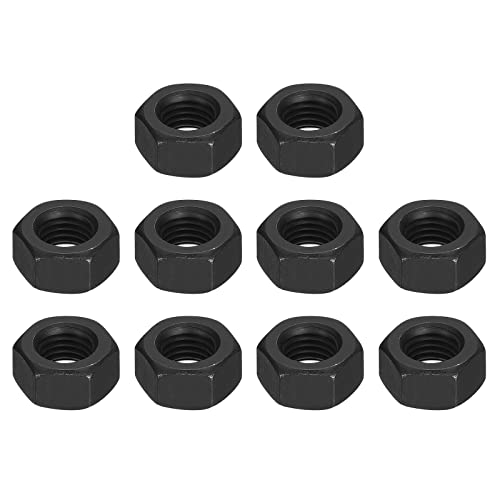 QUARKZMAN 5/16-24 Hexagonales Tuercas, Carbono Acero Grado 8.8 Negro Óxido Hexagonal Tuerca para Tornillo Perno, 10 de Paquete