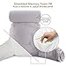 Clara Clark Reading Pillow with Shredded Memory Foam Includes 2 Neck and Lumber Support Pillows, Designed for Sitting Up in Bed and Couch, Back and Arms Adjustable Support for Adults, Grey Lavender
