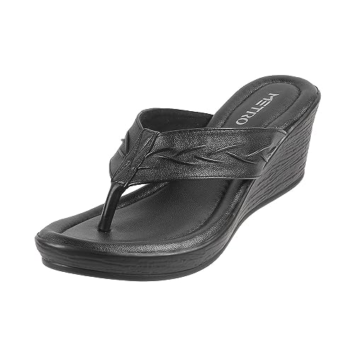 Image of Metro Women Synthetic Leather Wegde Heel Sandal