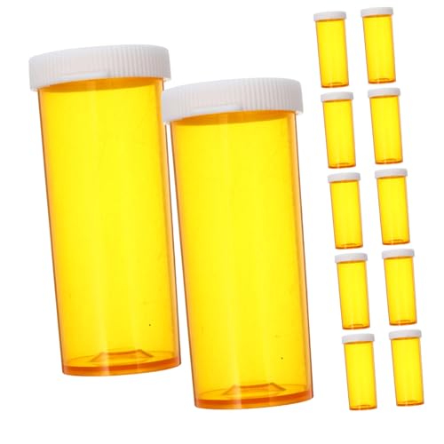 FRCOLOR 25pcs Medication Organizer Empty Medicine Bottles Pill Dispenser for Home Camping and Travel