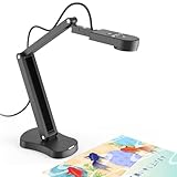 Gawervan 書画カメラ 書が 実物投影機 Webカメラ:800万画素 折りたたみ式 USB 内蔵マイク 画像反転機能(の上下/の左右) 3レベルLEDライト付き Web会議/オンライン授業/在宅勤務 ZOOM/SKYPEなど対応 Win/Mac/ChromeBook(USB Type-Cアダプター付属)