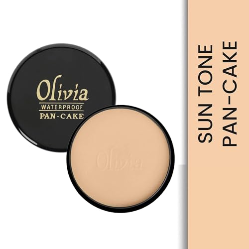 Image of Olivia Pan Cake 100% Waterproof 25g | Full Coverage Makeup Base | Smudge-Proof & Sweat-Resistant | Long-Lasting Velvety Finish | Hides Blemishes | For All Skin Types | Suntone - 27