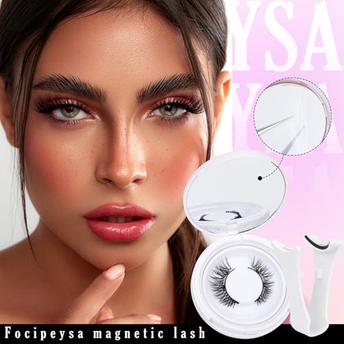 Focipeysa Magnetic Eyelashes Natural Wispy Magnetic Lashes No Glue Needed Magnetic Strip Eyelashes Reusable Magnetic Lash Kit With Applicator Diy Magnetic False Eye Lashes thumb #5