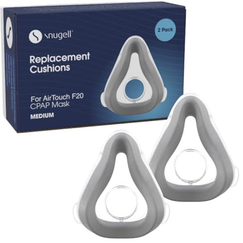 Snugell Replacement Cushion for CPAP Masks 2-Pack - Compatible with ResMed AirTouch F20 - Comfort Secure Seal & Long-Lasting Fit - Medium