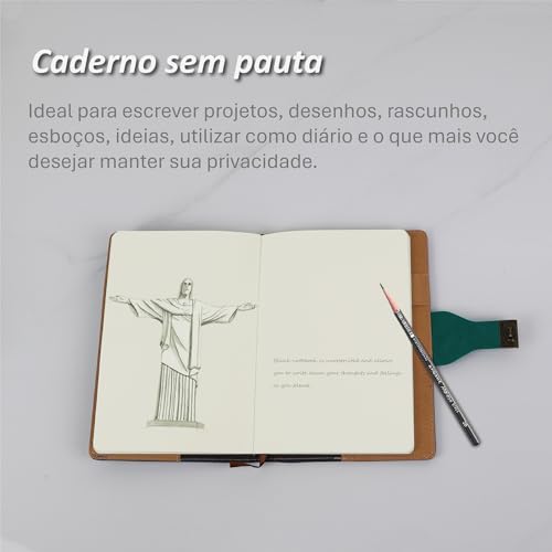 LUMAI Caderno com Cadeado, Folhas em Branco Sem Pauta, Diário com Fechadura Secreta, Ideal para Cria