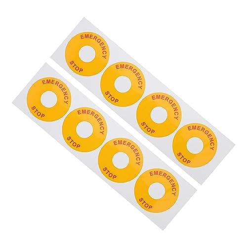 Panneaux de sécurité sticker arrêt d'urgence et ruban de danger en PP
