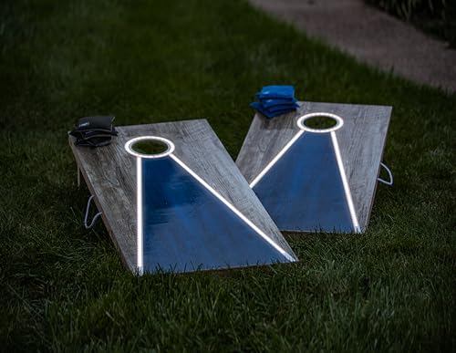 Triumph LED Keyhole 2\' x 4\' Cornhole Set with Light-Up Path and Scoring