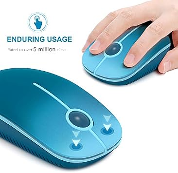 VssoPlor Wireless Mouse، 2.4G Slim Portable Computer Mice with Nano Receiver for Notebook، PC، Laptop، Computer