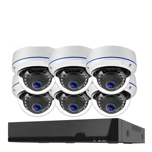 Tuya Smart Life 8CH 8MP POE rfIĎLbg j^[ NVR 4K h[J 20M C[TlbgP[u CCTV I[fBI ZLeBVXe(None,8CH NVR AND 6 CAMERA_UK PLUG)