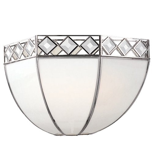 Lighting Web Co - Aplique pequeño de cristal biselado, cromado