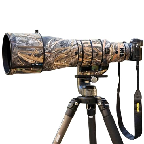 ROLANPRO Lens Camouflage Coat Cover for Nikon NIKKOR Z 600mm f/4 TC VR S Rain Coat Lens Protective Sleeve Outdoor Case#49 Reed C