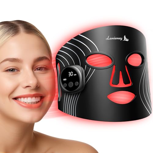 Red Light Therapy Mask for Face, Wireless LED Face Mask