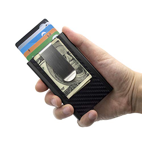 Mosiyeef Metal Credit Card Wallet with Money Clip - Automatic Pop Up Wallet,RFID Blocking Card Holde - //coolthings.us