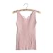 Produktbild ruiruiNIE Sexy Frauen Plain Camisole Lace Splicing Doppel V-Ausschnitt Weste Slim Sling Tank Tops - Hellrosa Grau