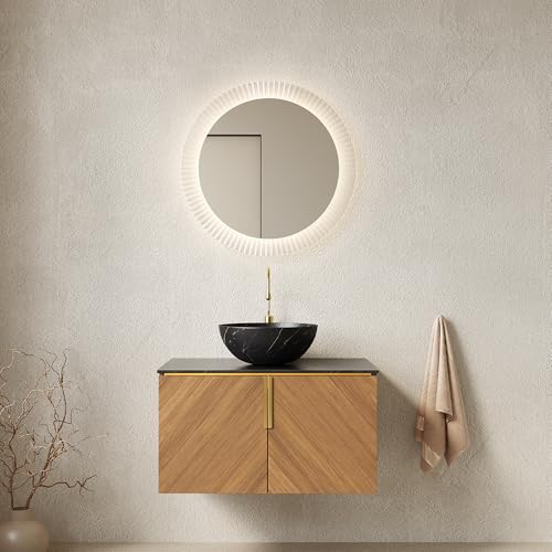 SONDERVIBE 30" Modern Floating Bathroom Vanity with Colorful Ceramic Vessel