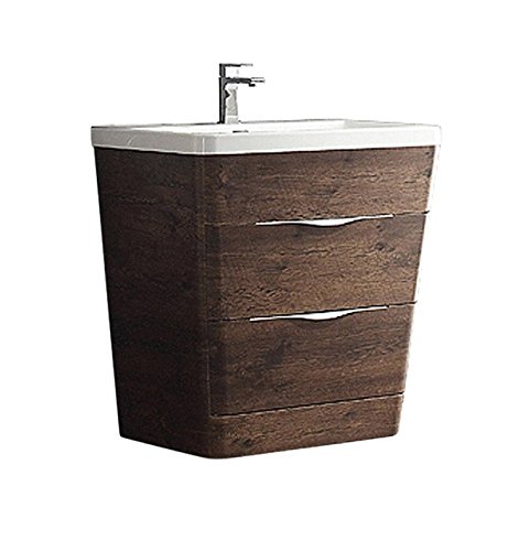 Fresca Milano 32" Rosewood Modern Bathroom Cabinet W/Integrated Sink #TOP6