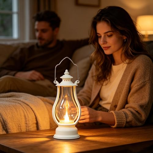 エルイーディー ヴィンテージデザイン 灯油ランプ | ポータブル 吊り下げ可能 電池式LEDランプ - 電気 灯油風 ランタン - ご家庭 リビングルーム と ベッドルーム テーブル センターピース ホリデー と ウェディング パティオ と ガーデン バックヤード と ポーチ キャンプ と テント 屋内 屋外 にも 兼用