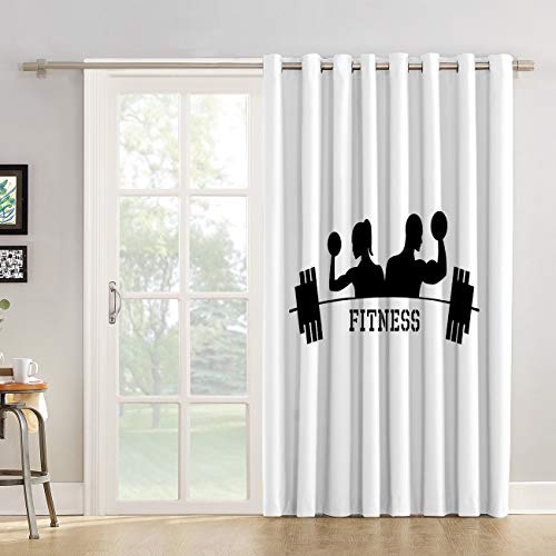 Betterday Room Darkening Curtains Window Curtain Drapes Window Coverings Fitness Gym Insulated Curtains Panels For Bedroom Living Room Kitchen Home Decor 52X84 Inch #TOP3