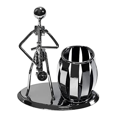 Autulet Office Desktop Accessories Metal Pencil Pen Holder Organizer Container Room Decoration (Saxophone) … #TOP7