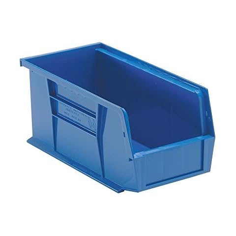 Quantum Storage Systems QUS230 Plastic Storage Stacking Ultra Bin, 10-Inch by 5-Inch by 5-Inch, Blue, Case of 12 Cover