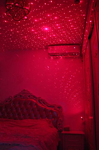 Rolees Star Projector Night Light Adjustable Romantic Galaxy Flexible Usb Interior Car Lights, Portable Night Lamp Decorations For Ceiling, Bedroom, Party And More (Red) #TOP6