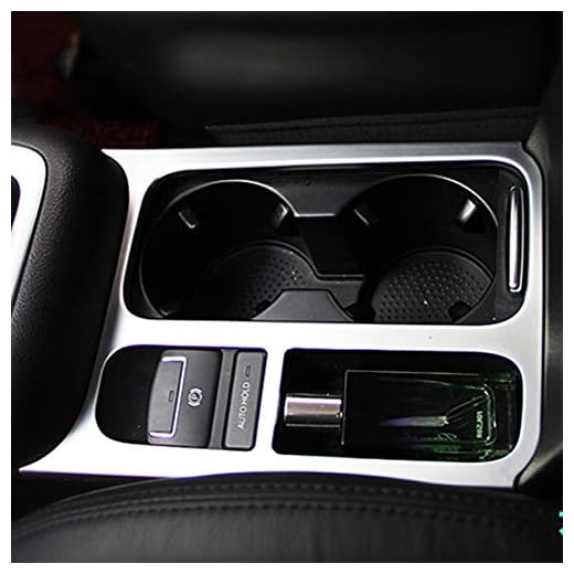 Interior coche Agua Cup Holder borde funda, bebida soporte Panel marco para Volkswagen VW Tiguan 2013 2014 2015 ABS mate 1pc/set