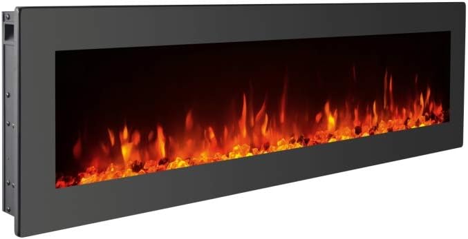 GMHome 40" Electric Fireplace Wall Mounted Freestanding Heater
