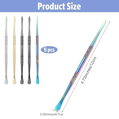 Wanmu 5Pcs Wax Carving Tools, Stainless Steel Sculpture Tools, Sculpting Tool Spoon, Wax Carving Tool Set for Modeling, Double-Headed 4.7 Length