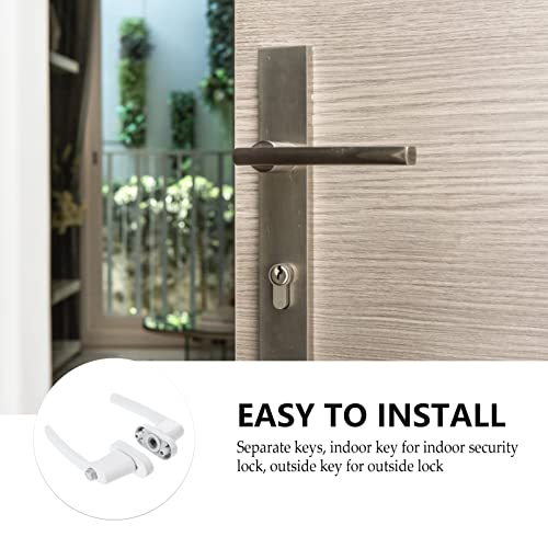 Wakauto Inside And Outside Entry Lever Two- End Lever Lock Zinc Alloy Entry Lever Home Security With Keys For Door Window #TOP1