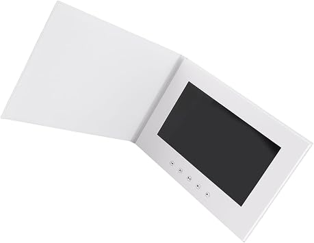 ASHATA Personalized Video Greeting Card, Video Greeting Card, Video Brochure Video Book with LCD Screen for Anniversary Birthday Marketing 720P HD Video Playback Built in 128M 10inch