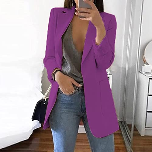 Women's Long Sleeve Casual Blazer Oversized Blazer Coat Open Front Cardigan Jacket Plus Size Blazers Work Dress Jacket2
