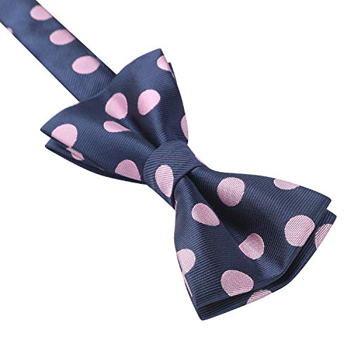 Image of HISDERN Bow Ties for Boys Pre Tied Toddler Bow Tie Adjustable Kids Bowties Clip On Fun Patterned Bowties for Wedding Party