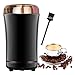 Shuye Molinillo de Café Eléctrico, Molinillos de Especias Semillas Frutos Secos con Cuchillas de Acero Inoxidable, Muele Rápido, con Cepillo para Limpieza, para Familia Pequeña Despacho Viaje, Negro