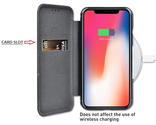 Image of WHITBULL Smart Magnetic Closer Flip Cover Compatible with Motorola Moto Edge 50 Fusion 5G (Black)