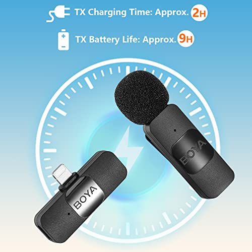 Boya By-V1 Professional 2.4Ghz Wireless Lavalier Microphone System, 164Ft Range, Lapel Microphone For Iphone 13, Ipad - Cordless Omnidirectional Condenser Mic For Interview Video Podcast Vlog Youtube #TOP7