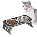 Leefasy Bowls Bowl Versatile Puppy Kitten Removable Indoor Cats Feeding Station Stainless Steel Food Bowls, Gray