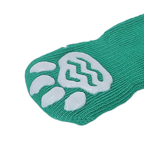 4Pcs meias de cão de Natal, quente portátil pet dog foot wear verde vermelho meias de Natal conjunto
