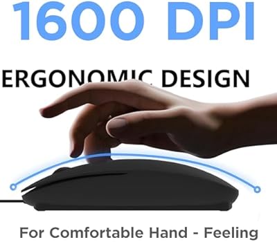 Wired Mouse, Computer Mouse for Right or Left Hand, Ergonomic