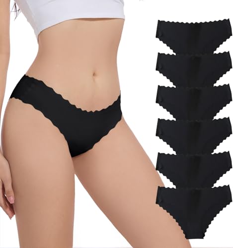 Joligiao Slip Donna Senza Cuciture Mutande Invisibili Donna con Cotone nel Cavallo Slip Senza Cuciture Morbidi Slip Bikini Invisibili Mutande Comodi e Traspiranti Mutandine Sexy Moda