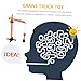 Gadpiparty Tower Crane Toy for Boys 1:16 Scale Construction Vehicle with Winch Hook Engineering Playset for Boys and Girls Interactive Model for Playground and Educational