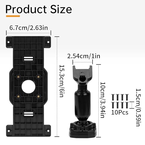 Image of Dash Cam Mirror Mount, Rear View Mirror Dash Cam Mount Back Plate Panel Kit for 5.5 inch - 12 inch Rearview Mirror Dash Cams