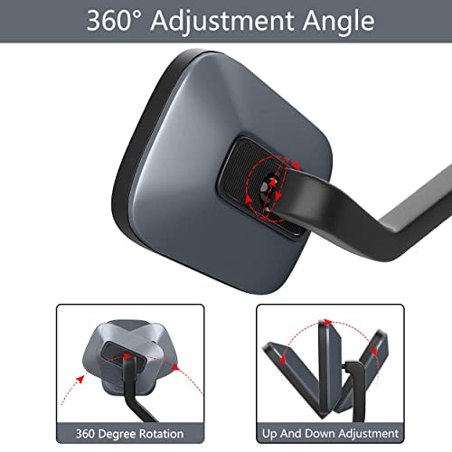 Kuxssul 2Pcs Bike Mirror Handlebar, Convex Mirror Hd Wide Angle Bicycle Mirror [Left + Right], 360° Rotatable Adjustable Shockproof Rearview Mirror For E-Bike Electric Scooter (Dark Grey) #TOP2