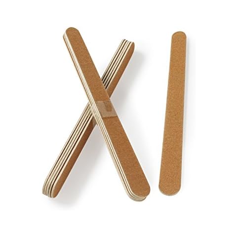 Manicare Pack of 12 Emery Boards, 12cm Long, Nail Files For Shaping Natural Nails, Double Sided Fine And Coarse Grit, Strong And Durable, For At Home DIY Salon Professional Manicure Or Pedicure Cover