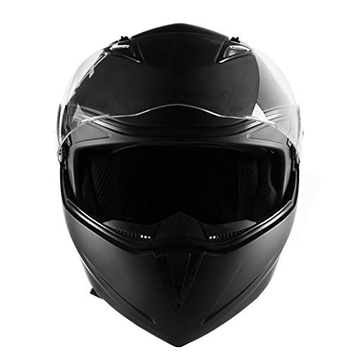 Westt Motorcycle Helmets For Men - Snowmobile Full Face Motorcycle Helmet - Atv Helmets Motorcycle Dirt Bike With Liftable Dual Visor Dot Approved(M/Black Torque) #TOP4