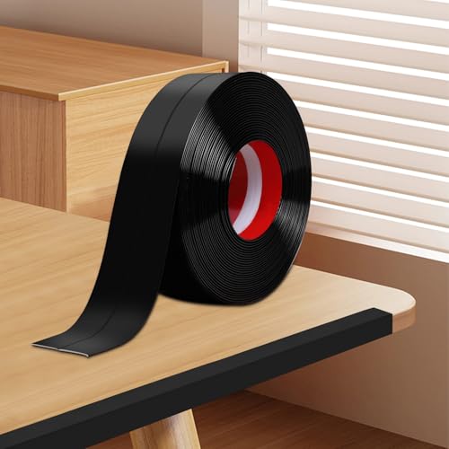 DGSL Wall Corner Protector 1.57 in x 13 ft Peel and Stick PVC Black