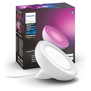 Philips Hue Bloom Smart Table Lamp, White – White and Color Ambiance LED Color-Changing Light – 1 Pack – Control with Hue App – Compatible with Alexa, Google Assistant, and Apple Homekit