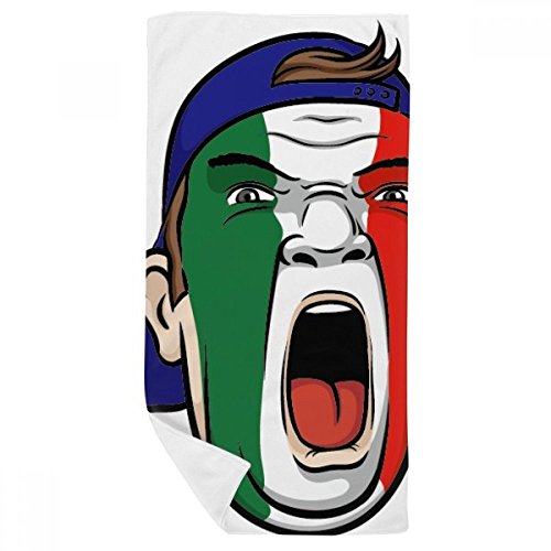 Serviette de bain Italie douce multicolore de taille 35x70cm pour douche