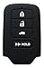 Rpkey Silicone Keyless Entry Remote Control Key Fob Cover Case protector For 2013 2014 2015 Honda Accord 2014 2015 Honda Civic 2015 2016 Honda CR-V ACJ932HK1210A 72147-T2A-A11