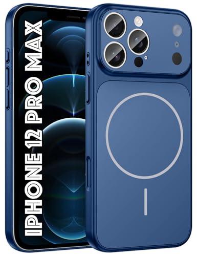 Image of SHINESTAR Converter Case for iPhone 12 Pro Max | Premium Protective Mag-Safe Cover | iPhone 17 Pro / 17 Pro Max Series Style Design | in-Built Camera Guard | Wireless Charging Compatible - Blue